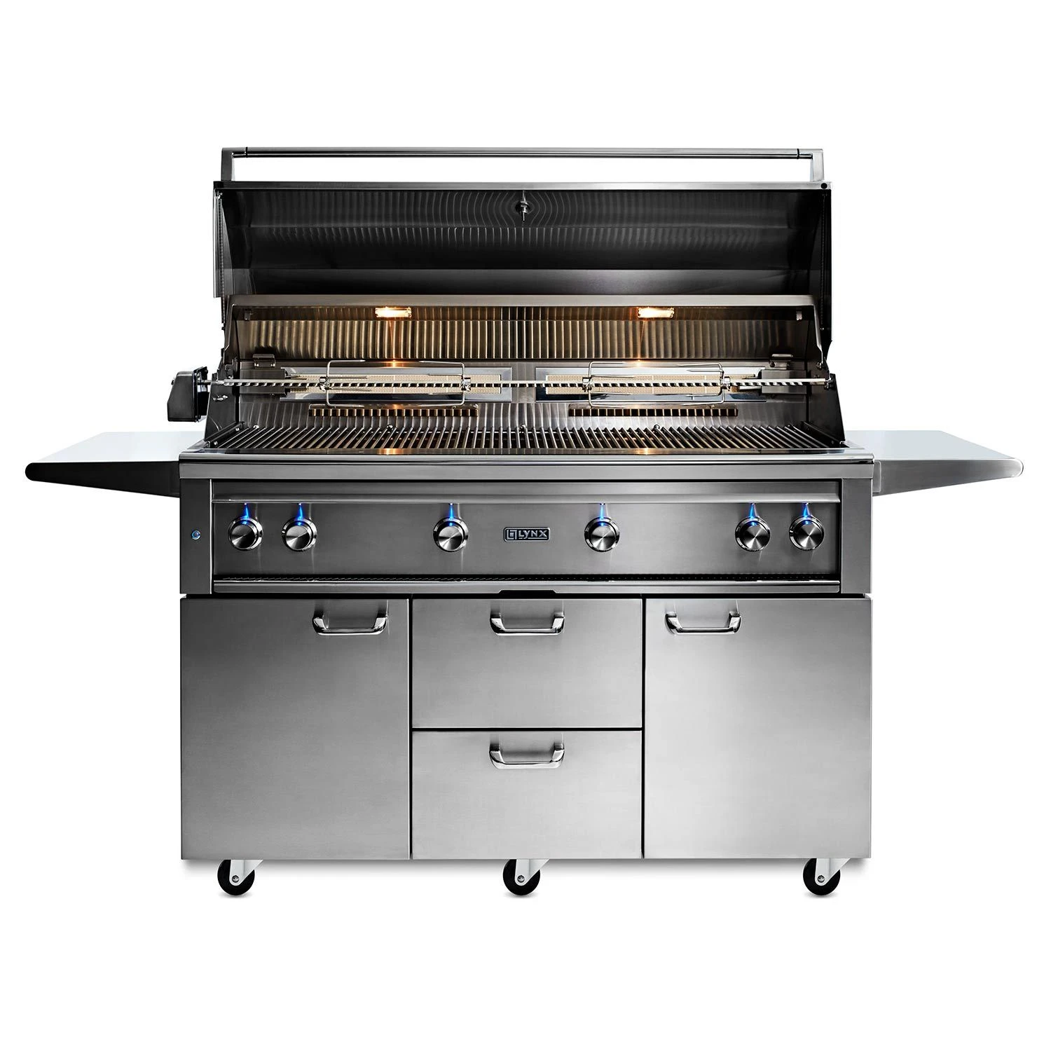 Lynx 54-Inch Professional Gas Grill On Cart With 3 Ceramic & 1 Trident Infrared Burners - L54TRF-LP/NG 4 Lynx 54-Inch Professional Gas Grill On Cart With 3 Ceramic & 1 Trident Infrared Burners - L54TRF-LP/NG - Image 2