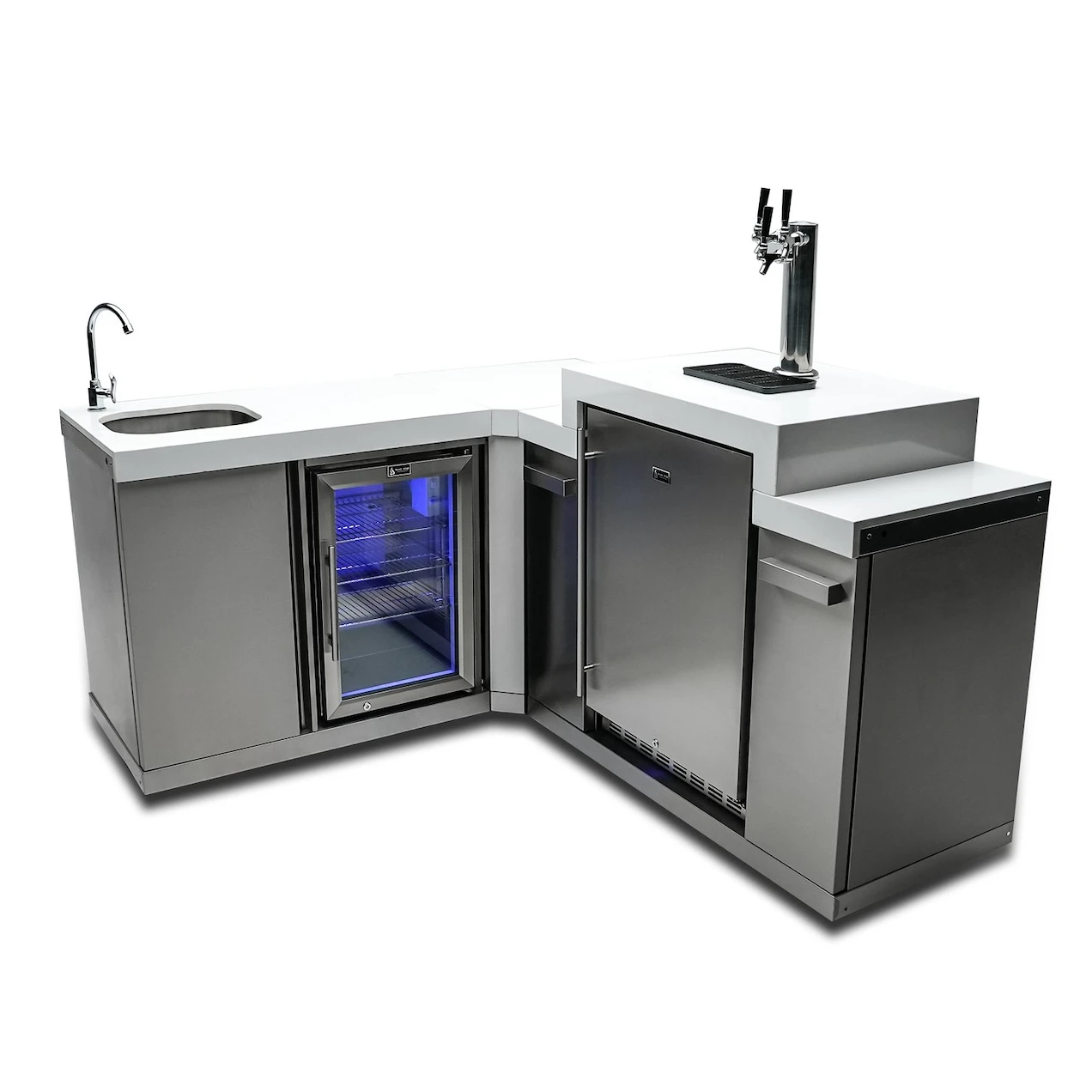 Mont Alpi Beverage Center With 90 Degree Corner And Kegerator - MA-BEV90KEG 3 Mont Alpi Beverage Center With 90 Degree Corner And Kegerator - MA-BEV90KEG