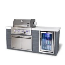 Mont Alpi Artwood 4-Burner Stainless Steel BBQ Grill Island - MA400-AW -Outdoor Kitchen Shop MA400 AW view 4 2x 100