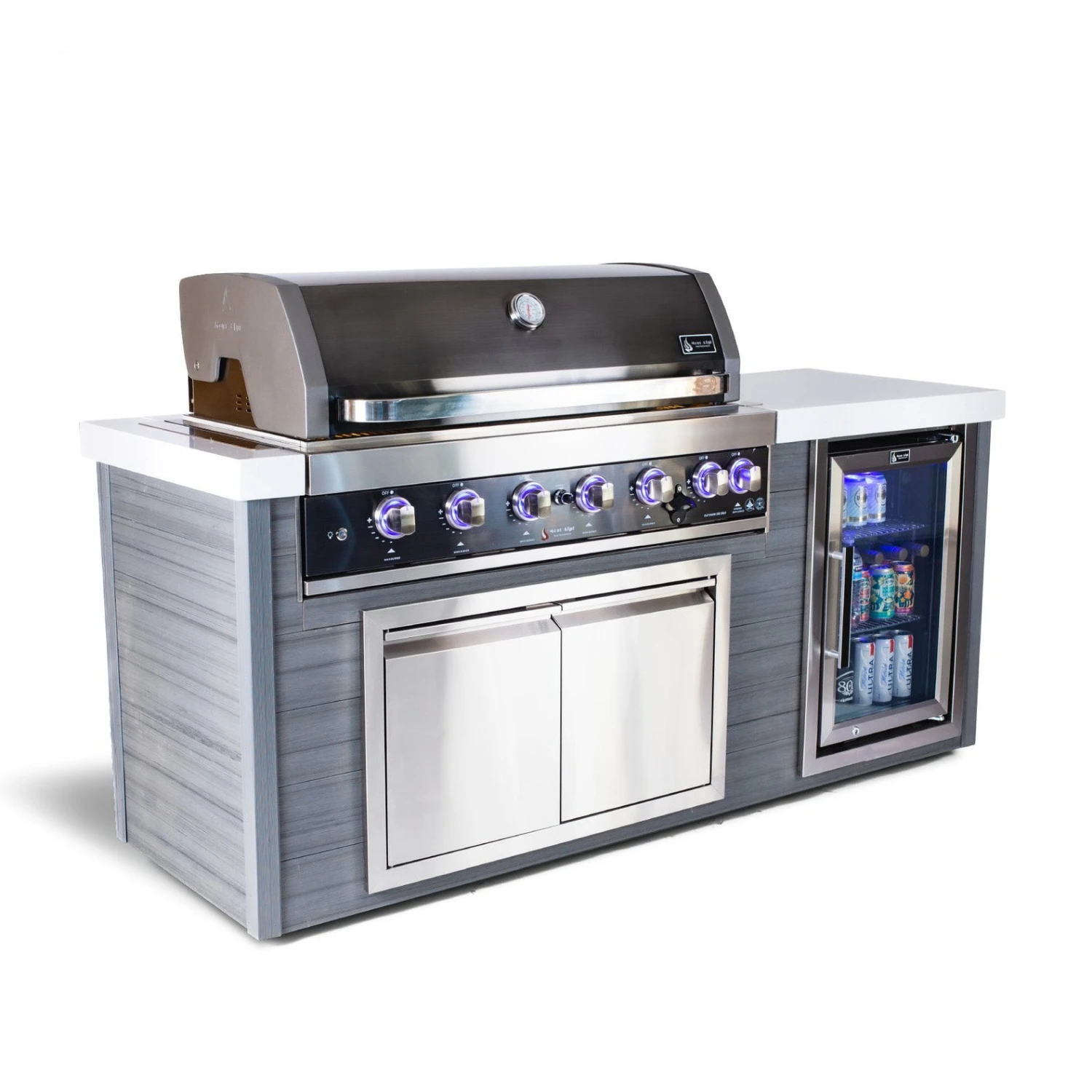 Mont Alpi Artwood 6-Burner Black Stainless Steel BBQ Grill Island - MA805-AWBSS 9 Mont Alpi Artwood 6-Burner Black Stainless Steel BBQ Grill Island - MA805-AWBSS - Image 7