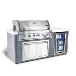 Mont Alpi Artwood 6-Burner Stainless Steel BBQ Grill Island - MA805-AW -Outdoor Kitchen Shop MA805 AW view 2 2x 100