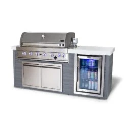 Mont Alpi Artwood 6-Burner Stainless Steel BBQ Grill Island - MA805-AW -Outdoor Kitchen Shop MA805 AW view 3 2x 100