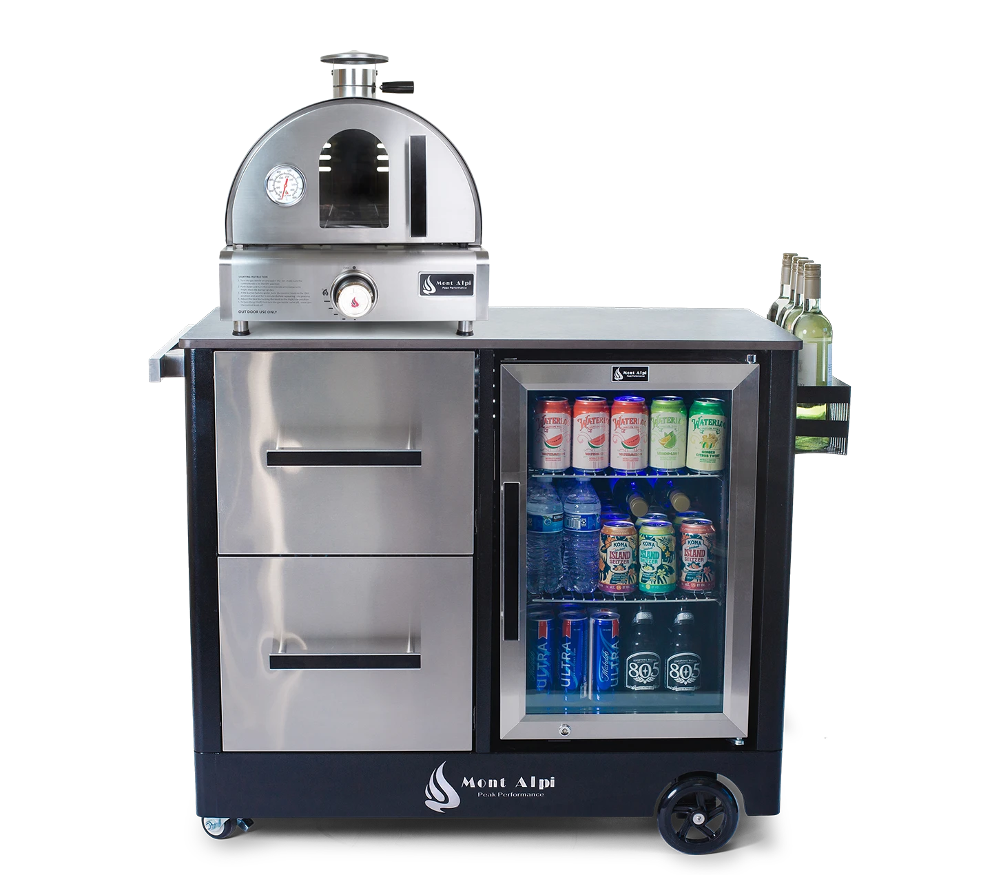 Mont Alpi Mobile Outdoor Prep Center & Pizza Oven Combo - MAPCL + MAPZ-SS 3 Mont Alpi Mobile Outdoor Prep Center & Pizza Oven Combo - MAPCL + MAPZ-SS