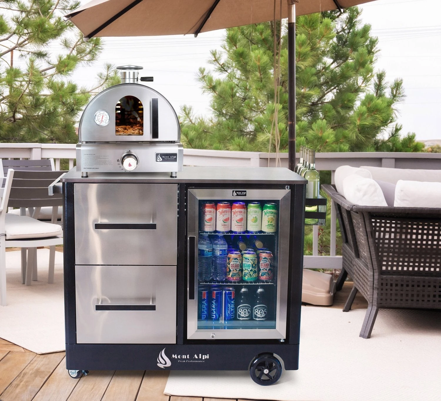 Mont Alpi Mobile Outdoor Prep Center & Pizza Oven Combo - MAPCL + MAPZ-SS 5 Mont Alpi Mobile Outdoor Prep Center & Pizza Oven Combo - MAPCL + MAPZ-SS - Image 3