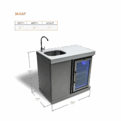Mont Alpi Stainless Steel Beverage Center - MASF-SS -Outdoor Kitchen Shop MASF SS 01 dims 2x bb6e68f6 5ca7 4beb 9893 08969595f69d