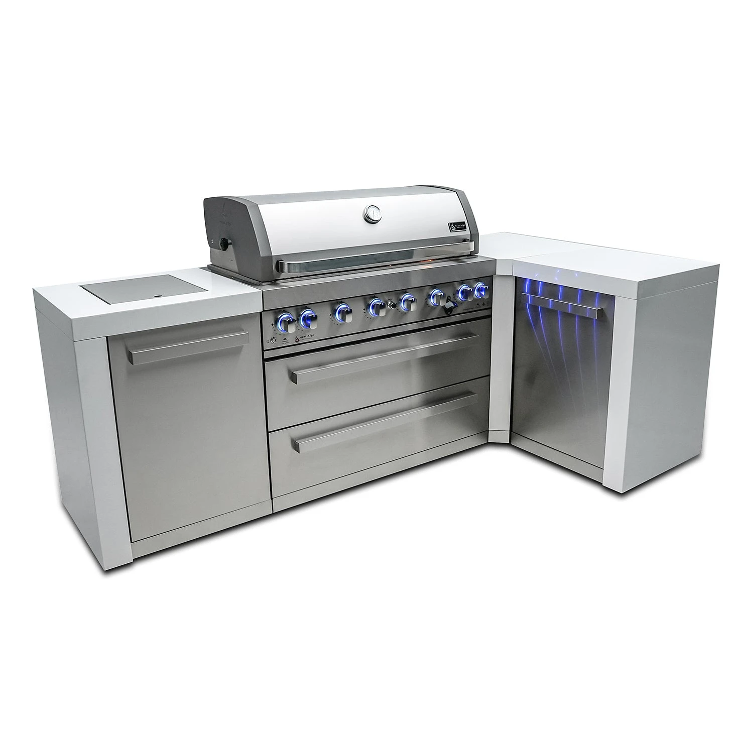 Mont Alpi 805 Deluxe BBQ Grill Island With 90 Degree Corner - MAi805-D90C 3 Mont Alpi 805 Deluxe BBQ Grill Island With 90 Degree Corner - MAi805-D90C