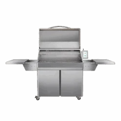Memphis Grills Elite Freestanding ITC 3 Pellet Grill - VG0002S 14 Memphis Grills Elite Freestanding ITC 3 Pellet Grill - VG0002S -Outdoor Kitchen Shop Memphis Elite ITC3 hood open exterior