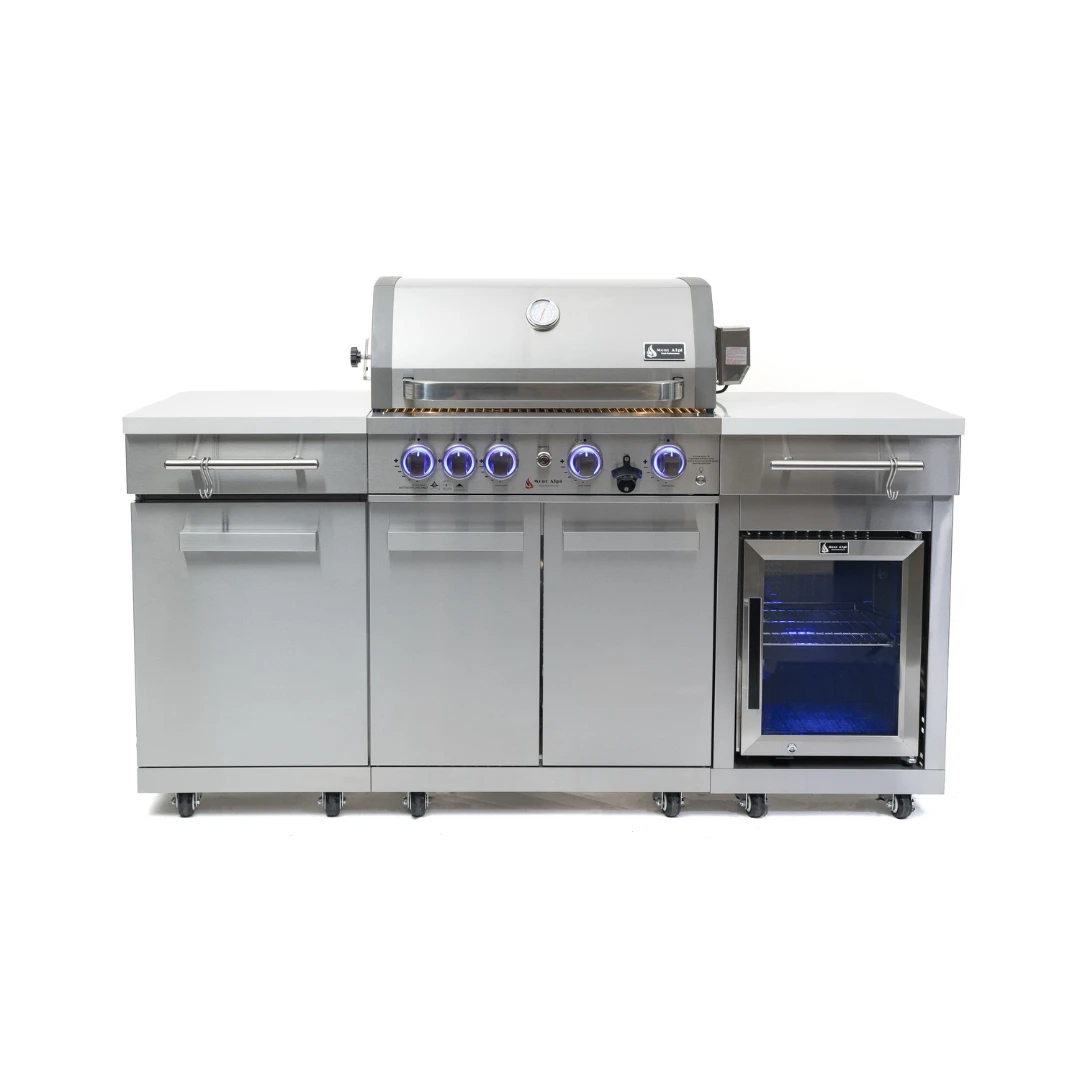 Mont Alpi 957 Stainless Steel Island With Compact Refrigerator - MA-957FC-SS 3 Mont Alpi 957 Stainless Steel Island With Compact Refrigerator - MA-957FC-SS