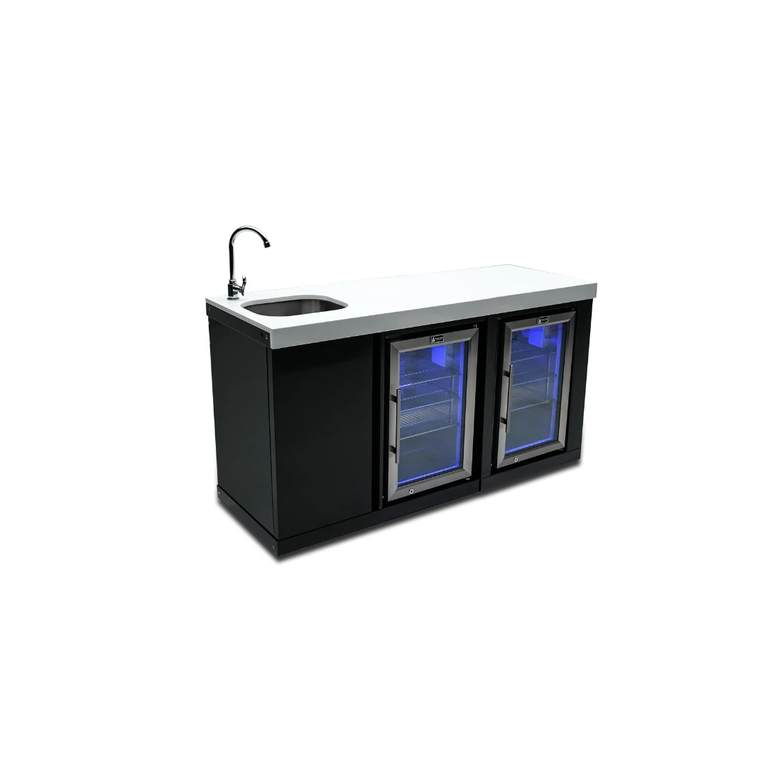 Mont Alpi Black Stainless Steel Beverage Center And Fridge Cabinet - MA-BEVBSSFC 5 Mont Alpi Black Stainless Steel Beverage Center And Fridge Cabinet - MA-BEVBSSFC - Image 3