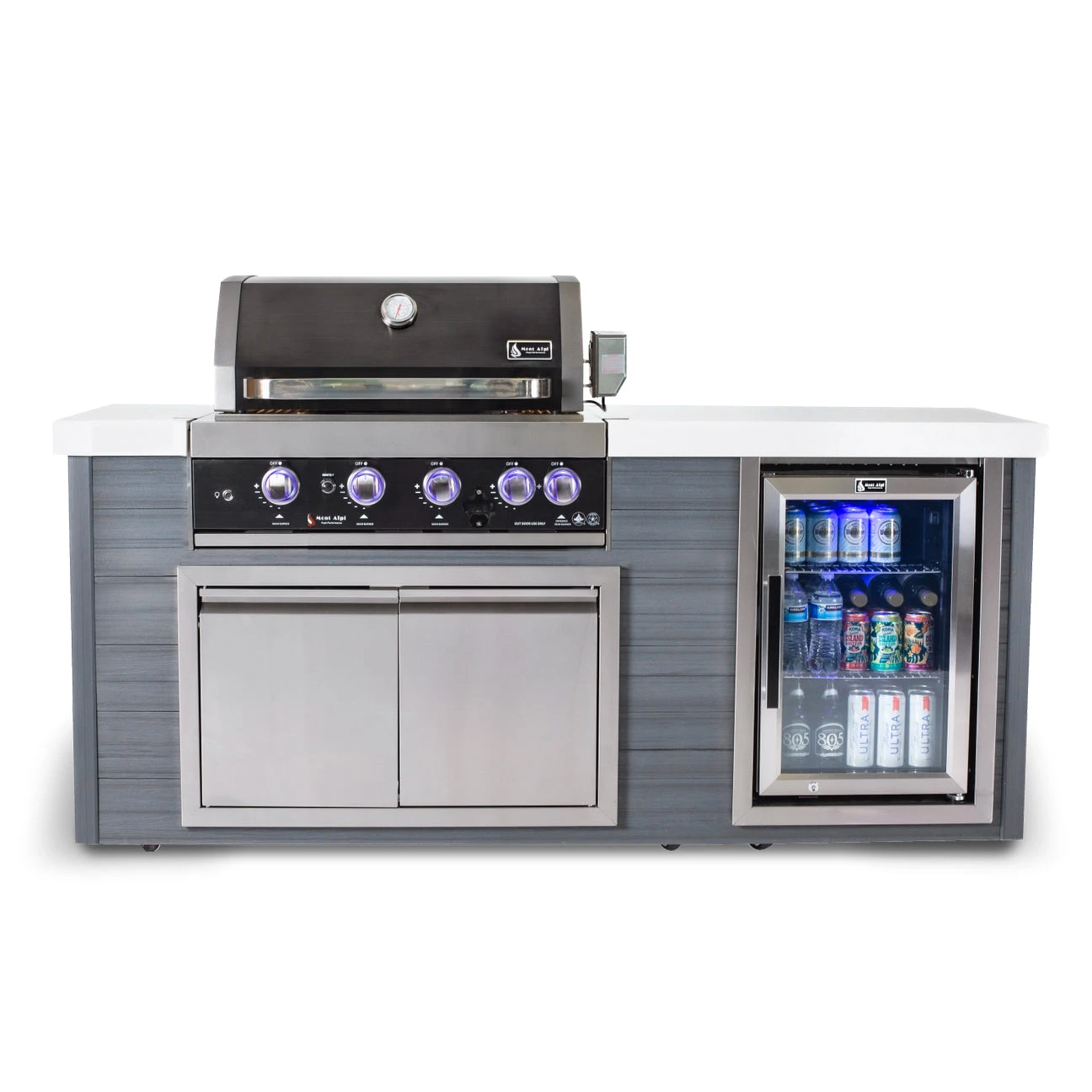 Mont Alpi Artwood 4-Burner Black Stainless Steel BBQ Grill Island - MA400-AWBSS 3 Mont Alpi Artwood 4-Burner Black Stainless Steel BBQ Grill Island - MA400-AWBSS