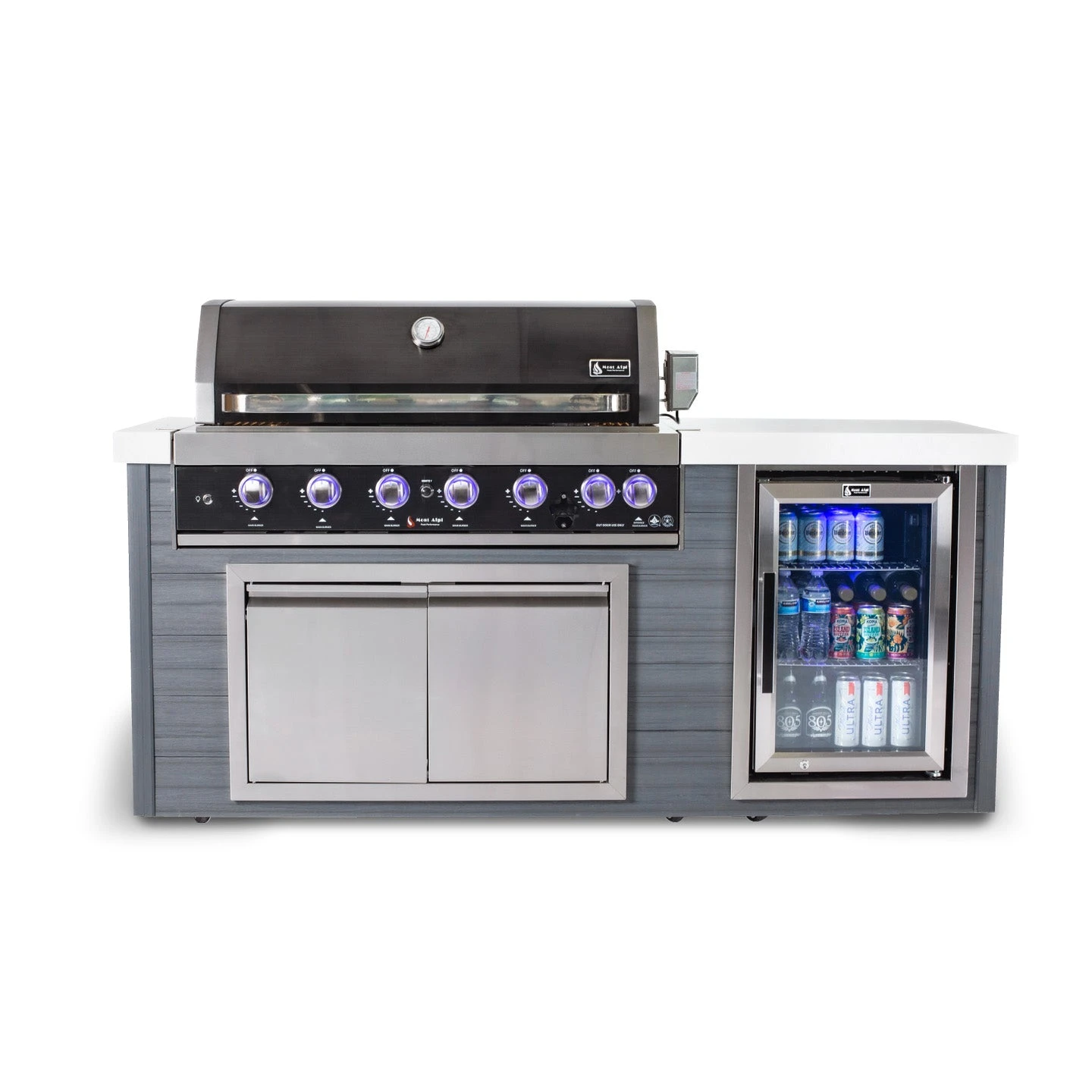 Mont Alpi Artwood 6-Burner Black Stainless Steel BBQ Grill Island - MA805-AWBSS 3 Mont Alpi Artwood 6-Burner Black Stainless Steel BBQ Grill Island - MA805-AWBSS