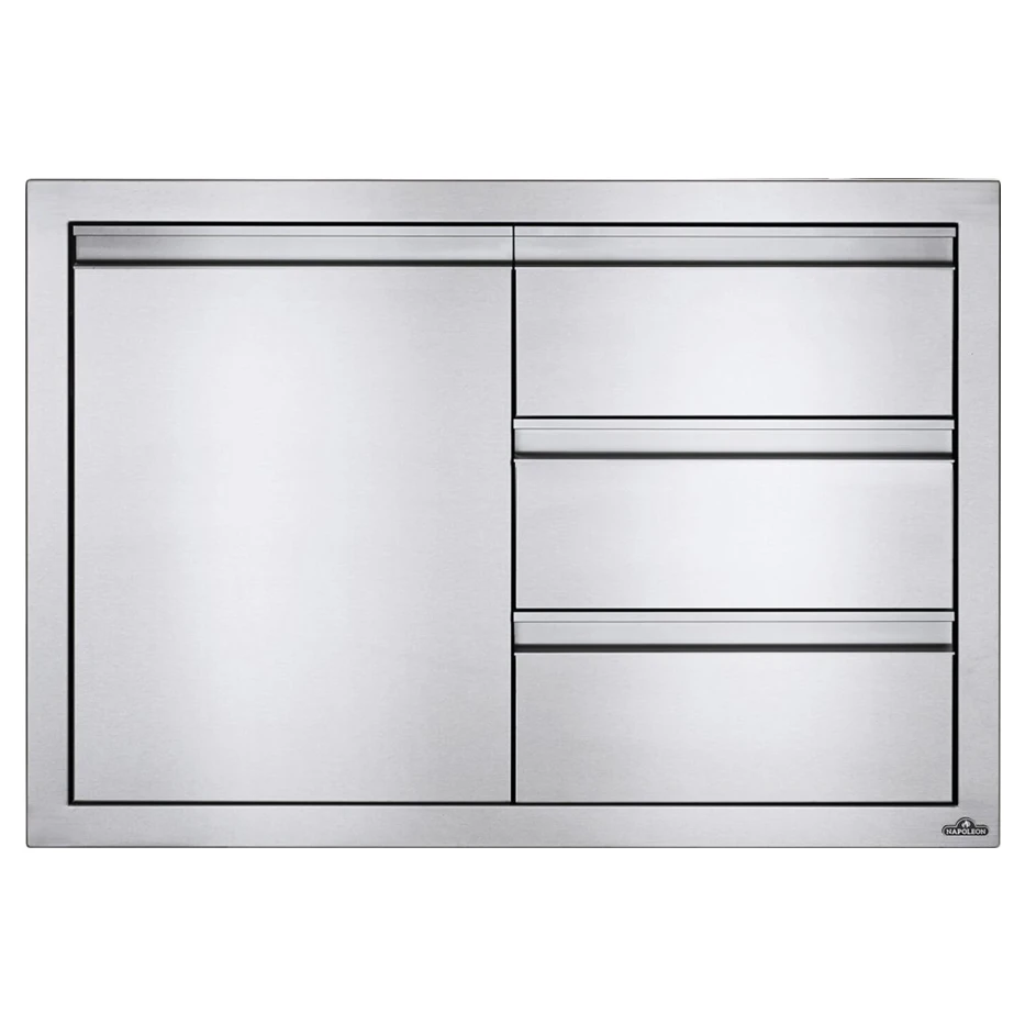 Napoleon 36" X 24" Single Door & Triple Drawer Combo - BI-3624-1D3DR 3 Napoleon 36" X 24" Single Door & Triple Drawer Combo - BI-3624-1D3DR