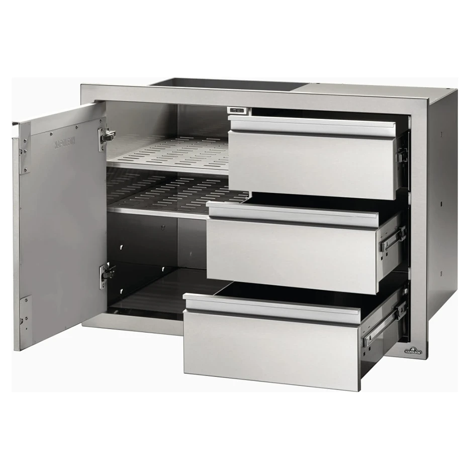 Napoleon 36" X 24" Single Door & Triple Drawer Combo - BI-3624-1D3DR 5 Napoleon 36" X 24" Single Door & Triple Drawer Combo - BI-3624-1D3DR - Image 3