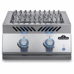 Napoleon 700 Series 18-Inch Built-In Dual Range Top Burner With Stainless Steel Cover - BIB18RT