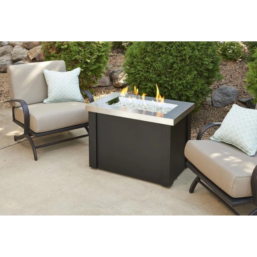 The Outdoor Greatroom Company Stainless Steel Providence Rectangular Gas Fire Pit Table (PROV-1224-SS) 8 The Outdoor Greatroom Company Stainless Steel Providence Rectangular Gas Fire Pit Table (PROV-1224-SS) - Image 6
