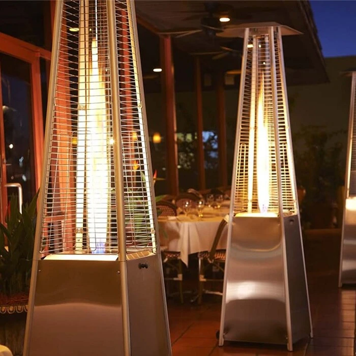 RADtec Tower Flame Patio Heater - Black And Grey Wicker 5 RADtec Tower Flame Patio Heater - Black And Grey Wicker - Image 3
