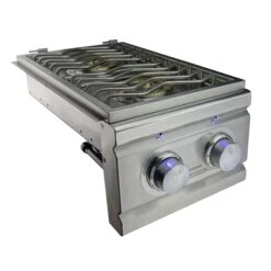 RCS Cutlass Double Side Burner With Lid 15 RCS Cutlass Double Side Burner With Lid -Outdoor Kitchen Shop RDB1EL RDB1ELLP2