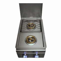 RCS Cutlass Double Side Burner With Lid 19 RCS Cutlass Double Side Burner With Lid -Outdoor Kitchen Shop RDB1EL RDB1ELLP9