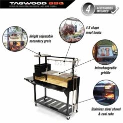 Tagwood BBQ Argentine Santa Maria Wood Fire & Charcoal Grill (BBQ03SI) 31 Tagwood BBQ Argentine Santa Maria Wood Fire & Charcoal Grill (BBQ03SI) -Outdoor Kitchen Shop TagwoodBBQArgentineSantaMariaWoodFire CharcoalGrill BBQ03SI 3