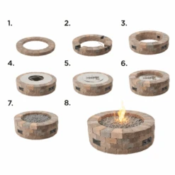 The Outdoor Greatroom Company Bronson Block Round Gas Fire Pit Kit (BRON52-K) 22 The Outdoor Greatroom Company Bronson Block Round Gas Fire Pit Kit (BRON52-K) -Outdoor Kitchen Shop TheOutdoorGreatroomCompanyBronsonBlockRoundGasFirePitKit BRON52 K 10