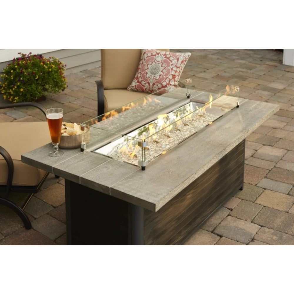 The Outdoor Greatroom Company Brown Cedar Ridge Linear Gas Fire Pit Table (CR-1242-K) 5 The Outdoor Greatroom Company Brown Cedar Ridge Linear Gas Fire Pit Table (CR-1242-K) - Image 3
