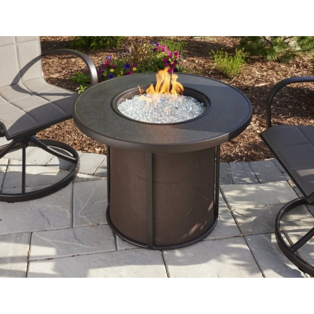 The Outdoor Greatroom Company Brown Stonefire Round Gas Fire Pit Table (SF-32-K) 4 The Outdoor Greatroom Company Brown Stonefire Round Gas Fire Pit Table (SF-32-K) - Image 2