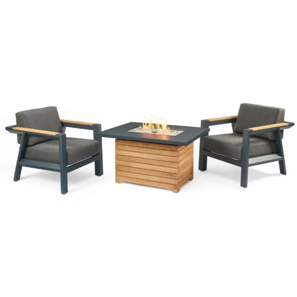 The Outdoor Greatroom Company Darien Teak Chat Chairs (DAR-CH) 4 The Outdoor Greatroom Company Darien Teak Chat Chairs (DAR-CH) - Image 2