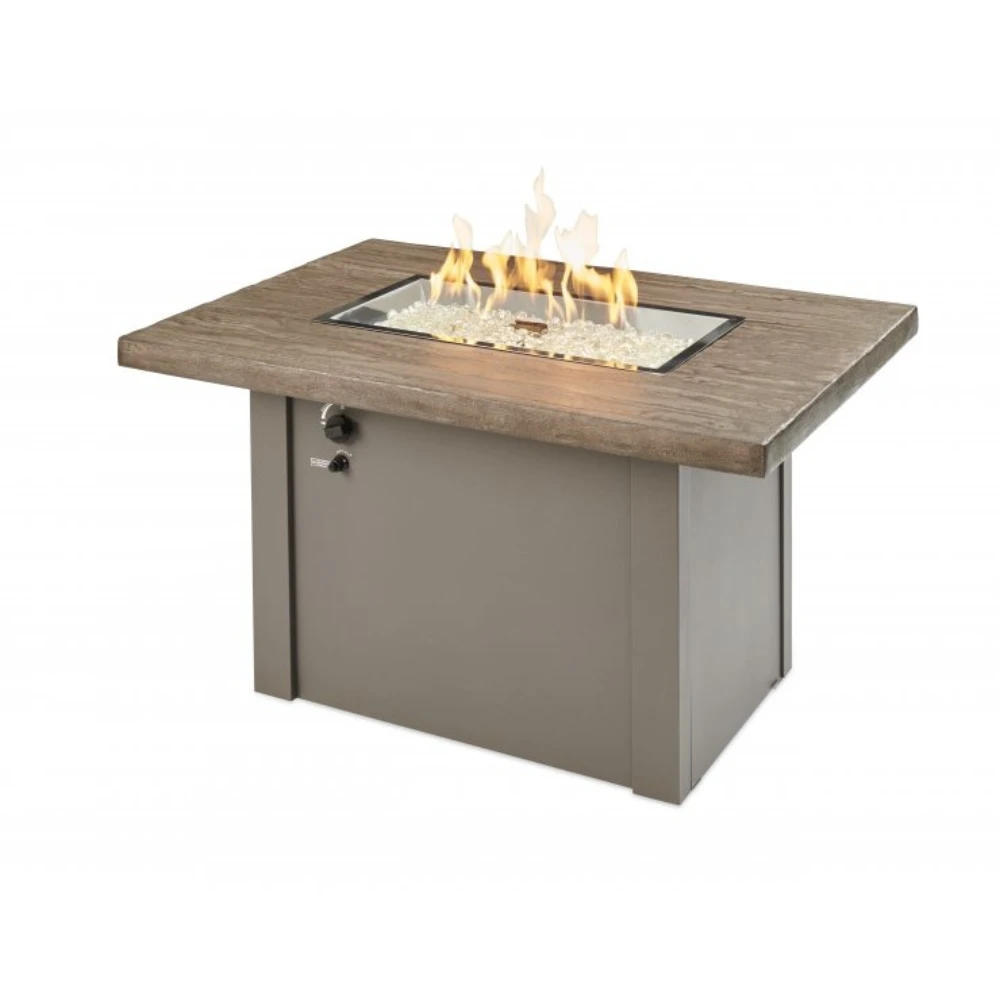 The Outdoor Greatroom Company Driftwood Havenwood Rectangular Gas Fire Pit Table With Grey Base (HVDG-1224-K) 4 The Outdoor Greatroom Company Driftwood Havenwood Rectangular Gas Fire Pit Table With Grey Base (HVDG-1224-K) - Image 2