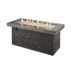 The Outdoor Greatroom Company Grey Key Largo Linear Gas Fire Pit Table (KL-1242-MM)