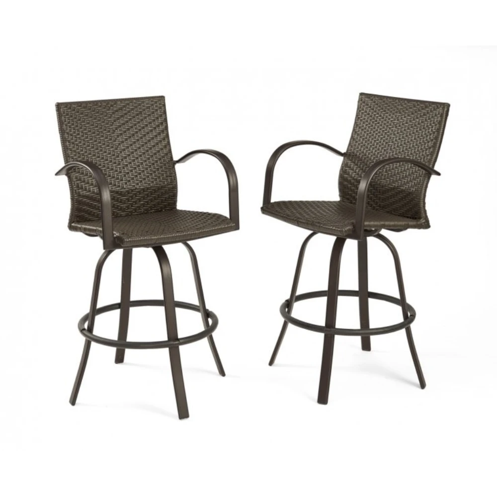 The Outdoor Greatroom Company Leather Wicker Bar Stools (NAPLES-4030-L) 3 The Outdoor Greatroom Company Leather Wicker Bar Stools (NAPLES-4030-L)