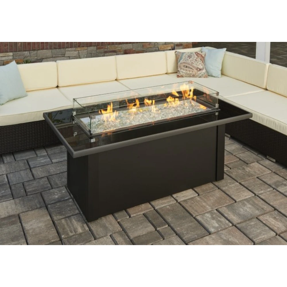The Outdoor Greatroom Company Monte Carlo Linear Gas Fire Pit Table (MCR-1242-BLK-K) 7 The Outdoor Greatroom Company Monte Carlo Linear Gas Fire Pit Table (MCR-1242-BLK-K) - Image 5