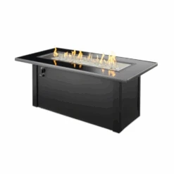The Outdoor Greatroom Company Monte Carlo Linear Gas Fire Pit Table (MCR-1242-BLK-K)