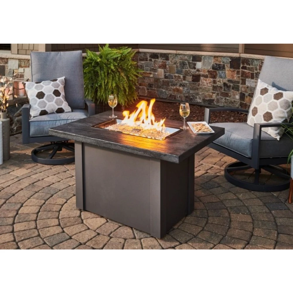 The Outdoor Greatroom Company Stone Grey Havenwood Rectangular Gas Fire Pit Table With Grey Base (HVGG-1224-K) 3 The Outdoor Greatroom Company Stone Grey Havenwood Rectangular Gas Fire Pit Table With Grey Base (HVGG-1224-K) - Image 2