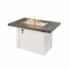 The Outdoor Greatroom Company Stone Grey Havenwood Rectangular Gas Fire Pit Table With White Base (HVGW-1224-K)