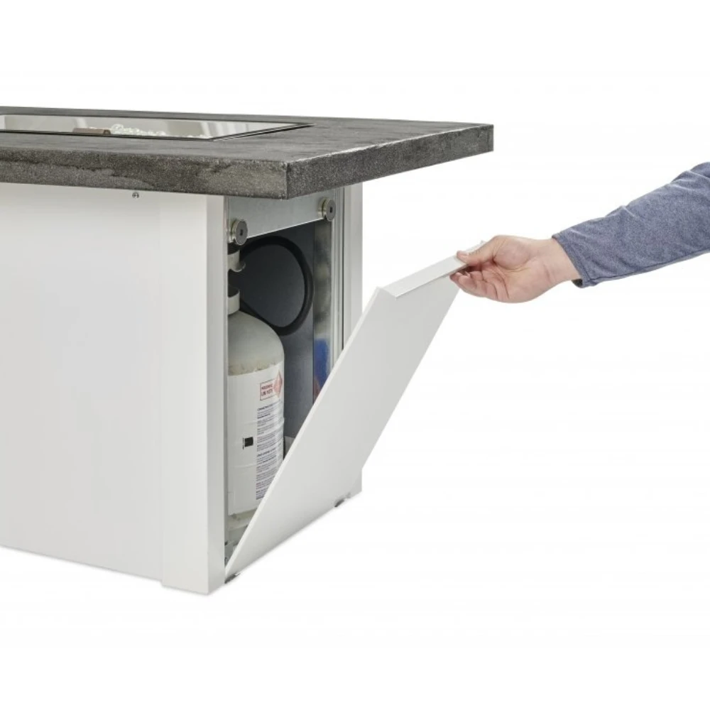 The Outdoor Greatroom Company Stone Grey Havenwood Rectangular Gas Fire Pit Table With White Base (HVGW-1224-K) 8 The Outdoor Greatroom Company Stone Grey Havenwood Rectangular Gas Fire Pit Table With White Base (HVGW-1224-K) - Image 6