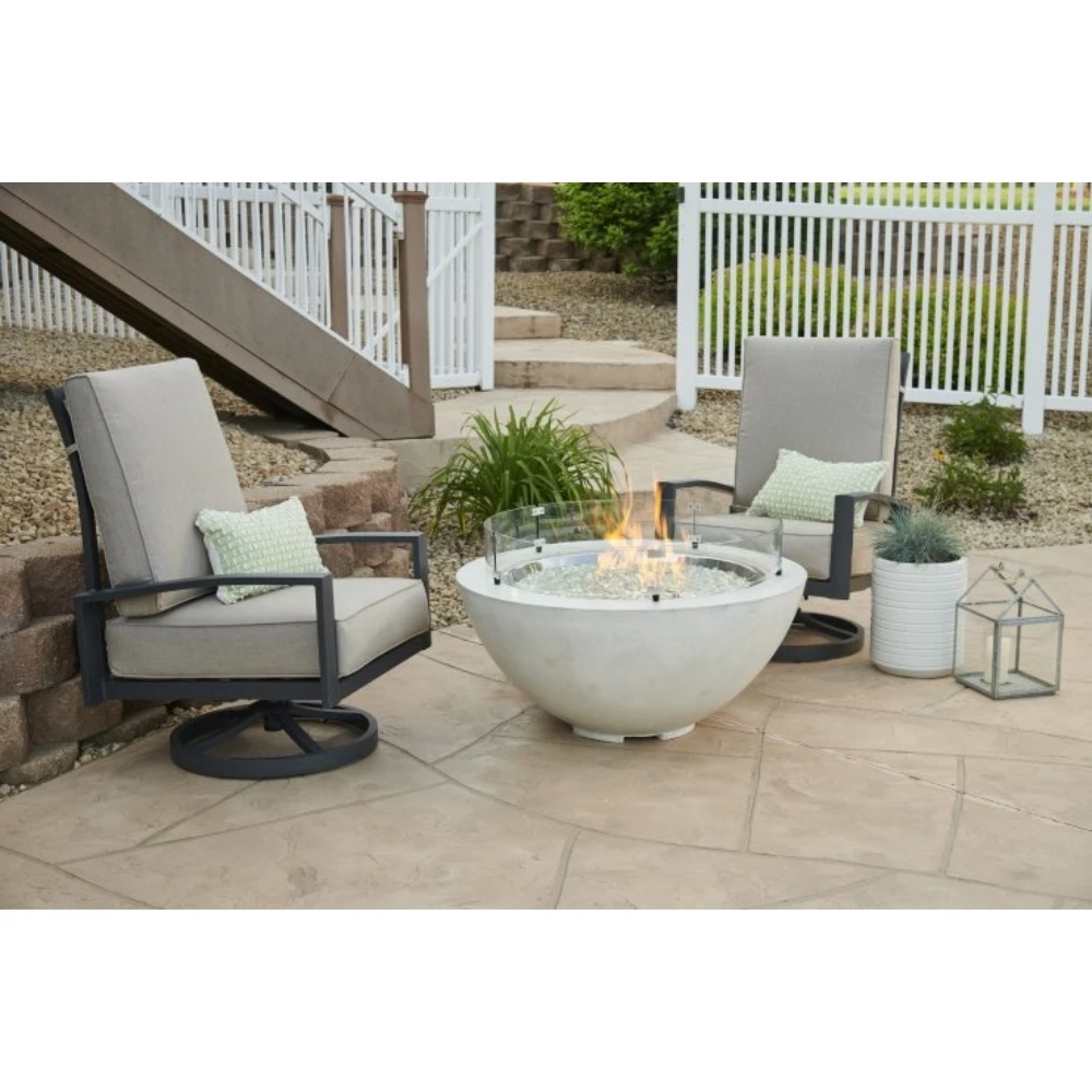 The Outdoor Greatroom Company White Cove 42-Inch Round Gas Fire Pit Bowl (CV-30WT) 6 The Outdoor Greatroom Company White Cove 42-Inch Round Gas Fire Pit Bowl (CV-30WT) - Image 4