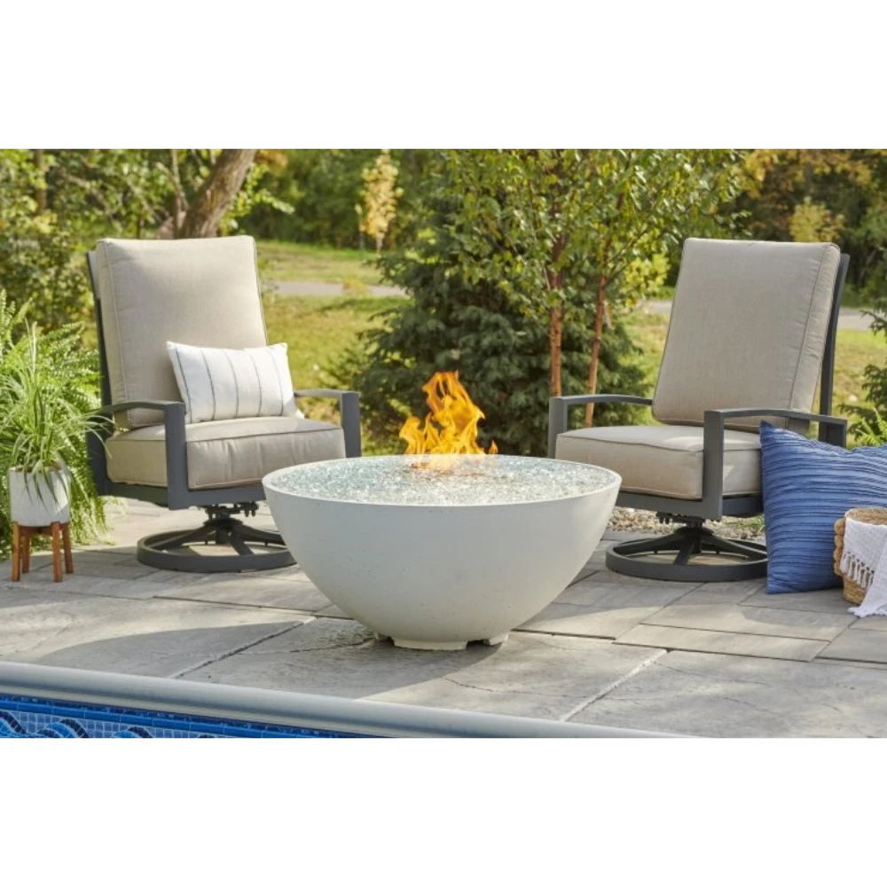 The Outdoor Greatroom Company White Cove Edge 42-Inch Round Gas Fire Pit Bowl (CV-30EWHT) 3 The Outdoor Greatroom Company White Cove Edge 42-Inch Round Gas Fire Pit Bowl (CV-30EWHT)