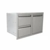 RCS Valiant Stainless Steel Double Drawer/Propane Tank Storage Combo 2 RCS Valiant Stainless Steel Double Drawer/Propane Tank Storage Combo -Outdoor Kitchen Shop VDCL14