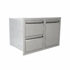 RCS Valiant Stainless Steel Double Drawer/Propane Tank Storage Combo