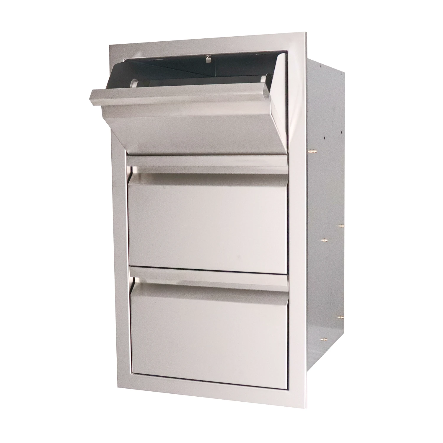 RCS Valiant Stainless Steel 2 Drawer/Paper Towel Holder Combo 3 RCS Valiant Stainless Steel 2 Drawer/Paper Towel Holder Combo