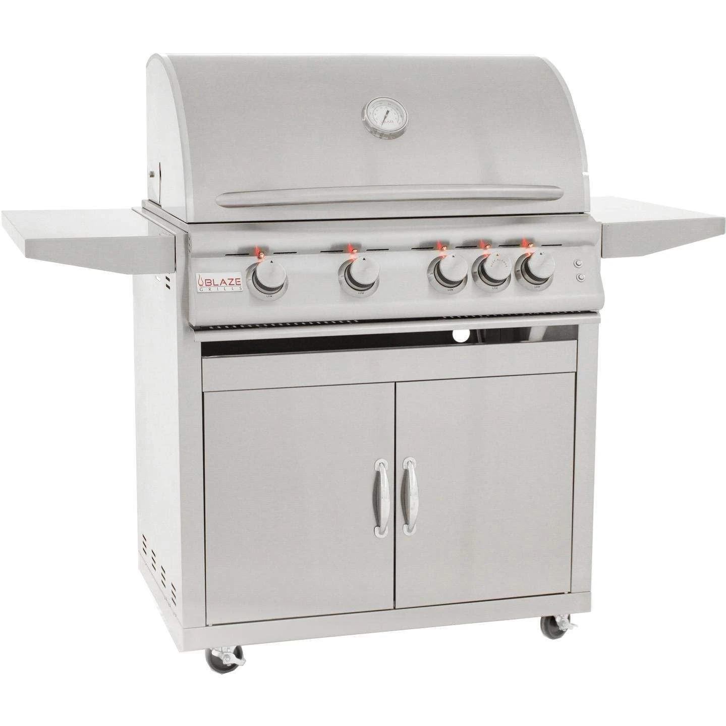 Blaze Premium LTE 32-Inch Marine Grade 4-Burner Freestanding Gas Grill With Rear Infrared Burner (BLZ-4LTE2MG-LP/NG + CART) 3 Blaze Premium LTE 32-Inch Marine Grade 4-Burner Freestanding Gas Grill With Rear Infrared Burner (BLZ-4LTE2MG-LP/NG + CART)