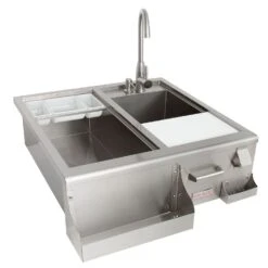 Blaze Beverage Center With Sink, Condiment Tray & Ice Bin Cooler (BLZ-30CKT-SNK) 15 Blaze Beverage Center With Sink, Condiment Tray & Ice Bin Cooler (BLZ-30CKT-SNK) -Outdoor Kitchen Shop blz 30ckt snk 7 01 20