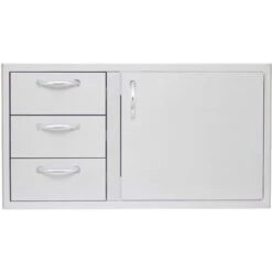 Blaze 39-Inch Stainless Steel Access Door & Triple Drawer Combo (BLZ-DDC-39-R)