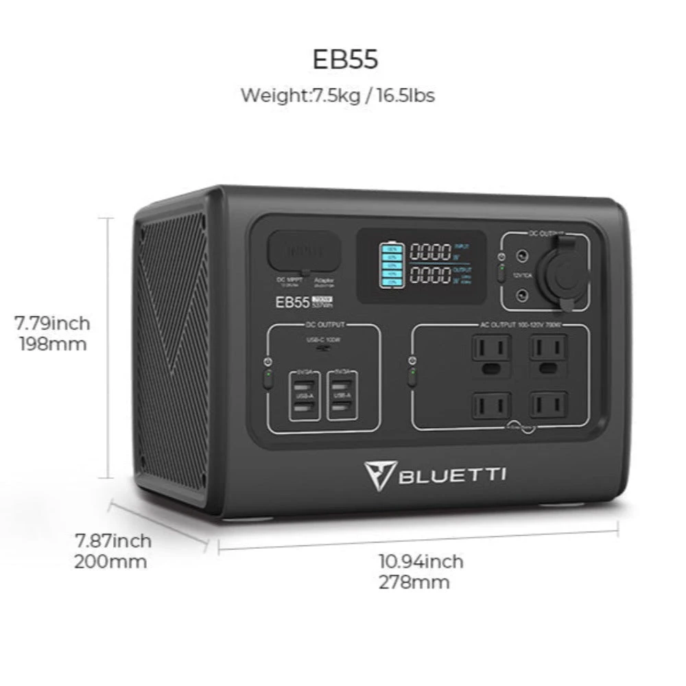 BLUETTI EB55 Portable Power Station 700W/537Wh 11 BLUETTI EB55 Portable Power Station 700W/537Wh - Image 9