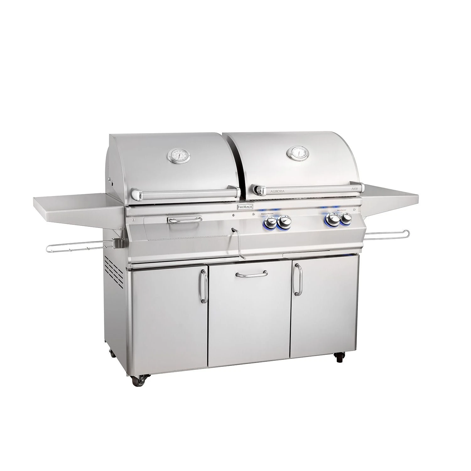 Fire Magic A830s Aurora 46-Inch Gas & Charcoal Combo Grill On Cart 3 Fire Magic A830s Aurora 46-Inch Gas & Charcoal Combo Grill On Cart