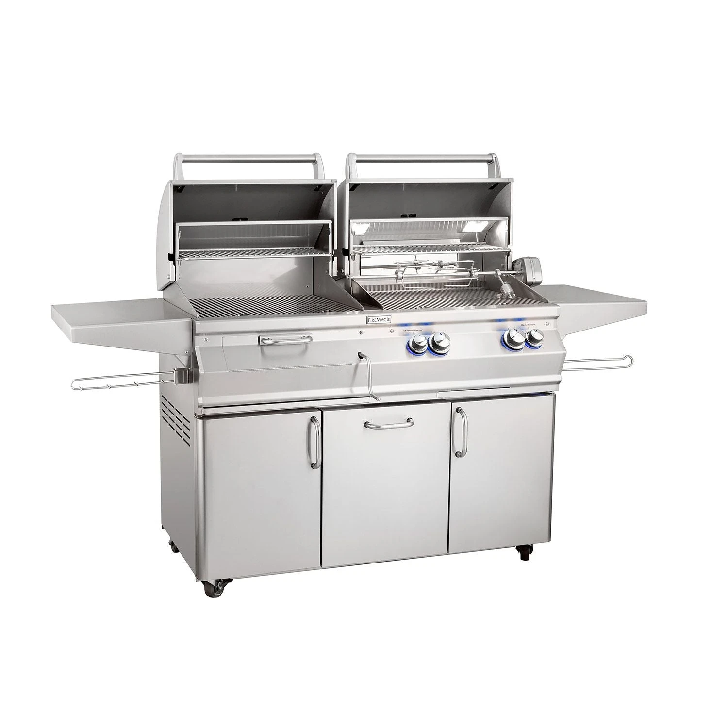 Fire Magic A830s Aurora 46-Inch Gas & Charcoal Combo Grill On Cart 4 Fire Magic A830s Aurora 46-Inch Gas & Charcoal Combo Grill On Cart - Image 2