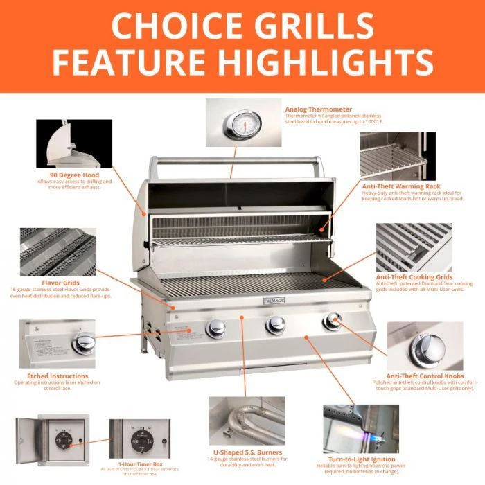 Fire Magic Choice Multi-User CM540i 30-Inch Built-In Gas Grill 10 Fire Magic Choice Multi-User CM540i 30-Inch Built-In Gas Grill - Image 8