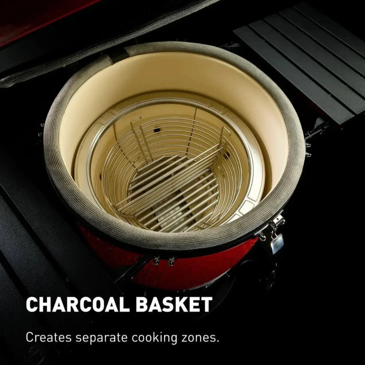 Kamado Joe Classic Joe II 18-Inch Grill W/ Cart, Side Shelves, Heat Deflector & Tools - KJ23RHC 18 Kamado Joe Classic Joe II 18-Inch Grill W/ Cart, Side Shelves, Heat Deflector & Tools - KJ23RHC - Image 16