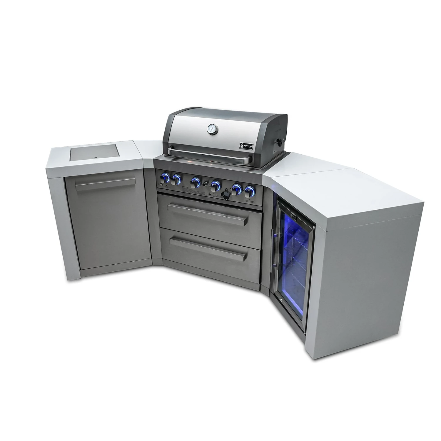 Mont Alpi 400 Deluxe BBQ Grill Island With 45 Degree Corners & Fridge Cabinet - MAi400-D45FC 10 Mont Alpi 400 Deluxe BBQ Grill Island With 45 Degree Corners & Fridge Cabinet - MAi400-D45FC - Image 8