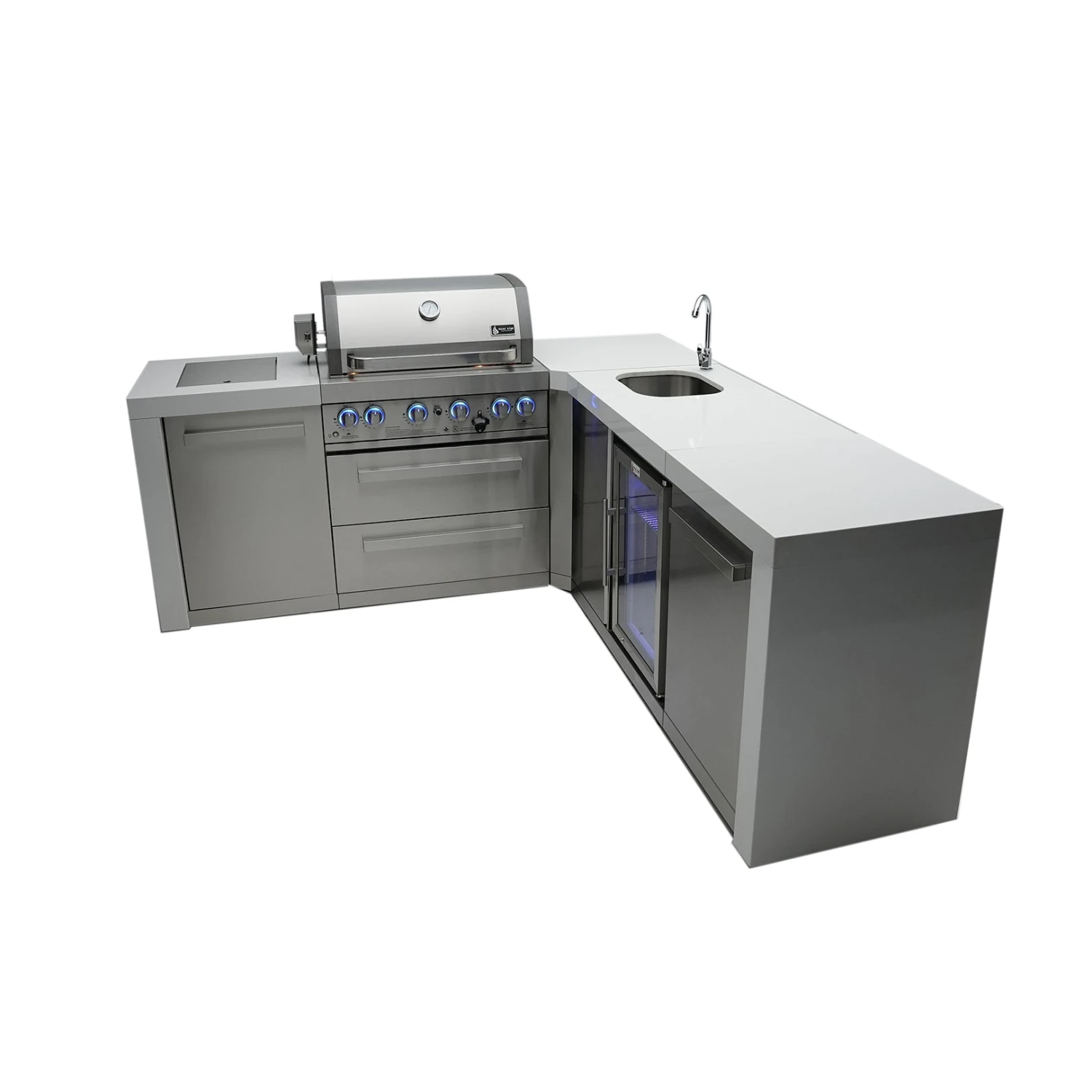 Mont Alpi 400 Deluxe BBQ Grill Island With 90 Degree Corner & Beverage Center - MAi400-D90BEV 7 Mont Alpi 400 Deluxe BBQ Grill Island With 90 Degree Corner & Beverage Center - MAi400-D90BEV - Image 5